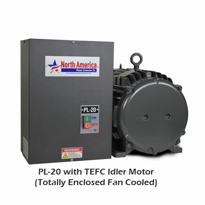 PL-20 with TEFC (Totally Enclosed Fan Cooled) Idler Motor