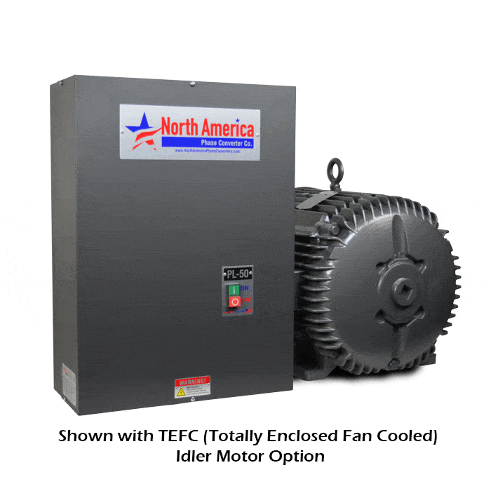 PL-50 Shown with TEFC (Totally Enclosed Fan Cooled) Idler Motor